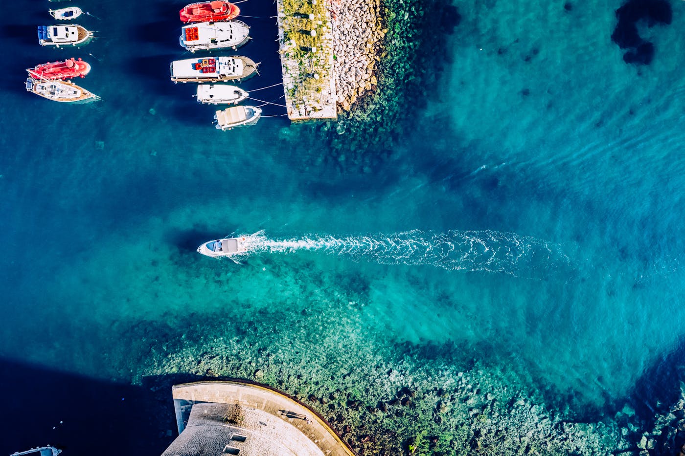 Aerial view of boats in turquoise Adriatic Sea Croatia – Sea Star EXIT Festival Umag 2026