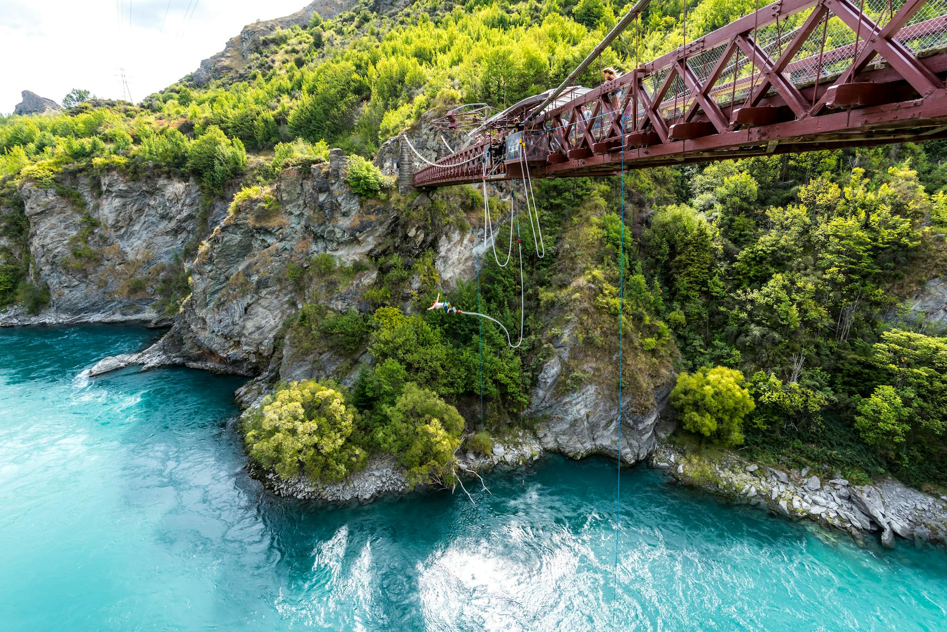 Bungee jump over turquoise river gorge โ ultimate adventure experience