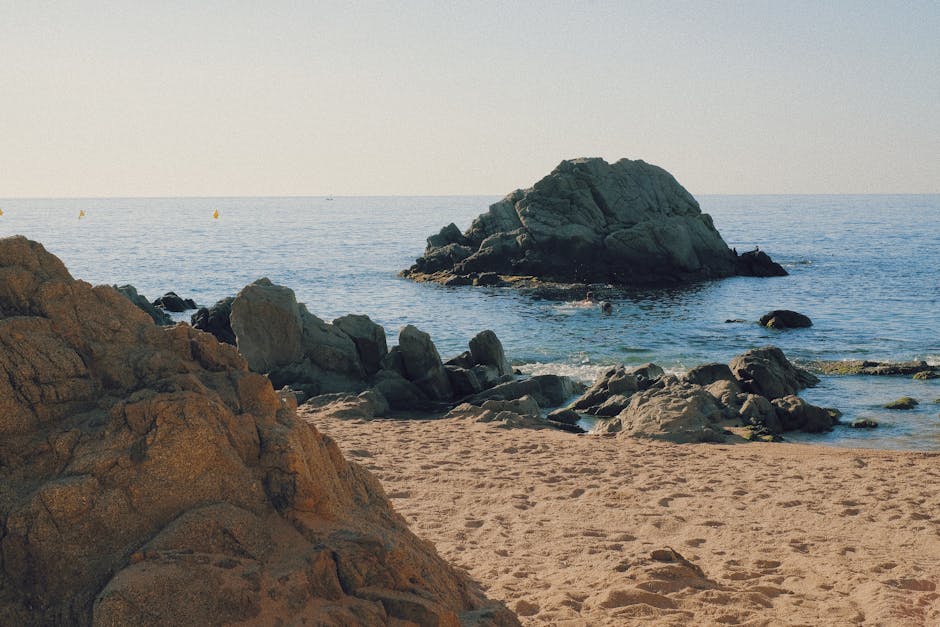 Calm, clear-water beach on the Costa Brava