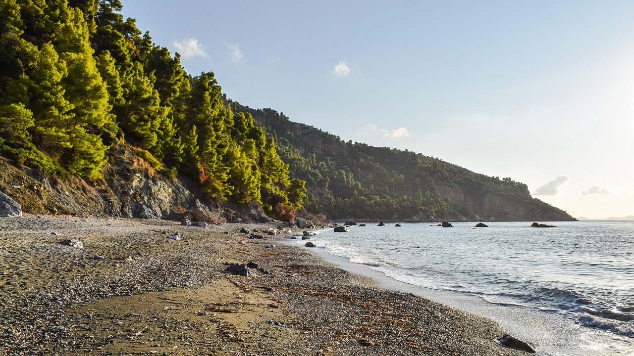 beach, wild, empty, nature, morning, landscape, summer, velanio, skopelos, greece – Faliraki & Velanio: Greece's Other Two Officially Legal Beaches