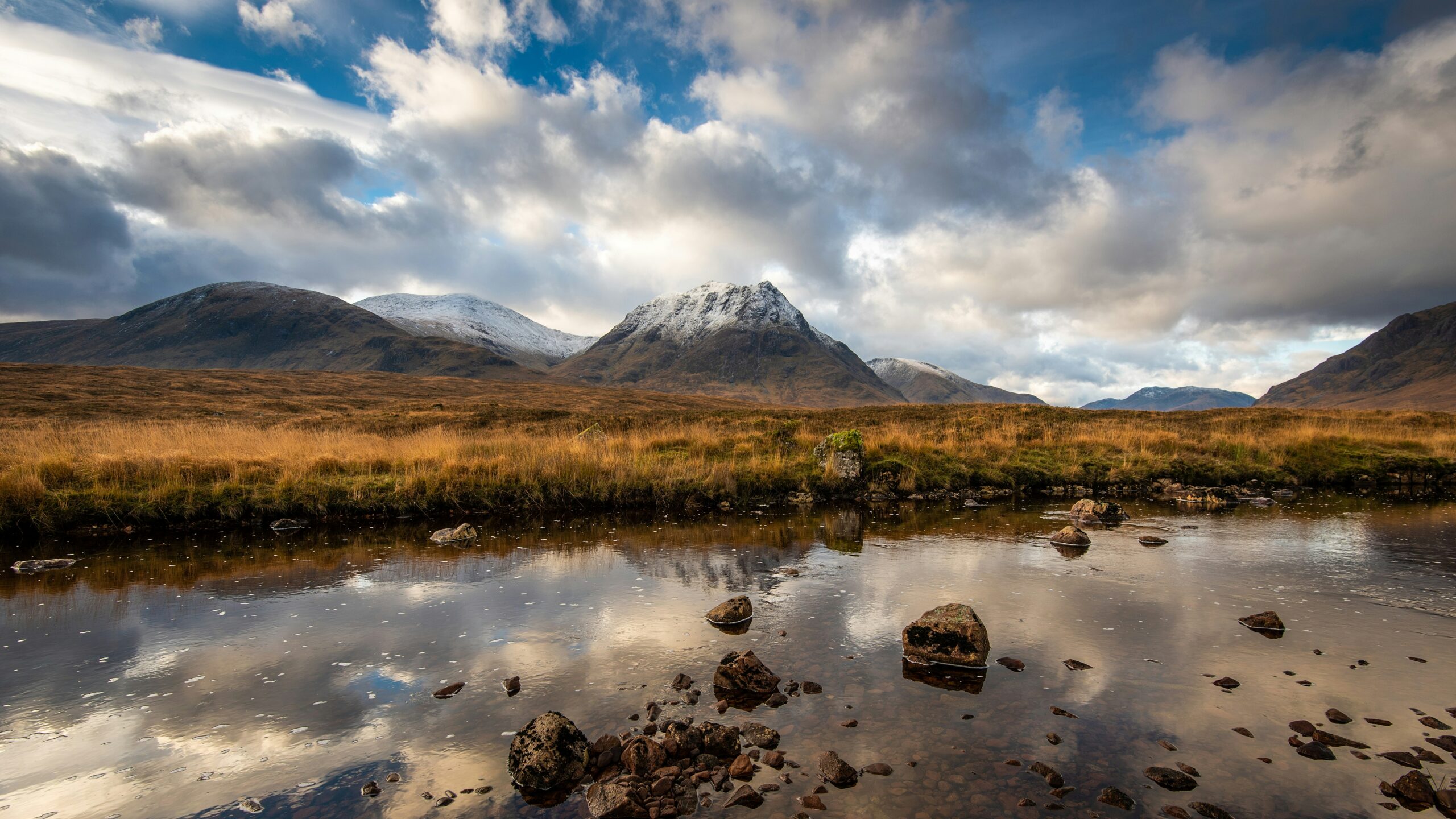 rocks in body of water - Glen Etive Highlands scenery, wild camping in Scotland 2026