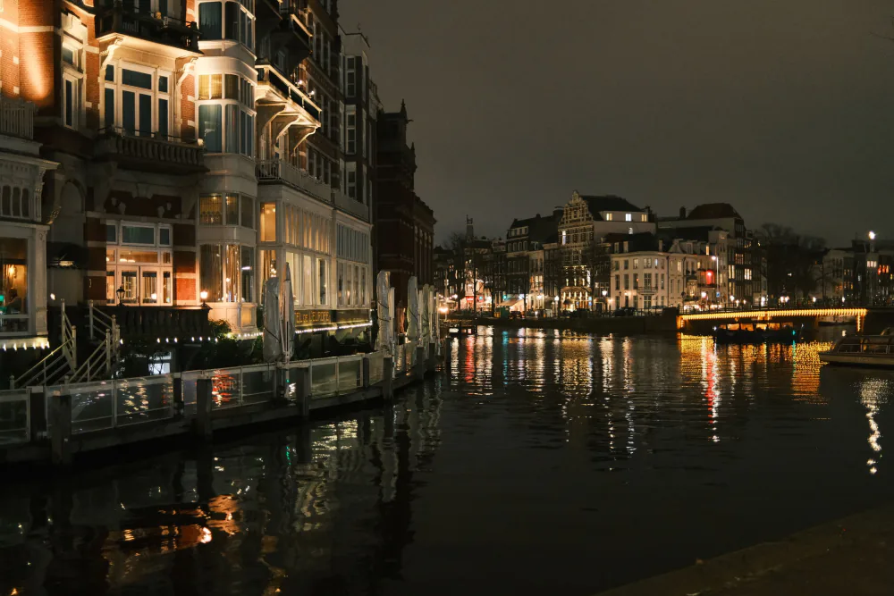 Amsterdam canal houses lit up at night in autumn – ADE 2026 dates and 30th anniversary edition